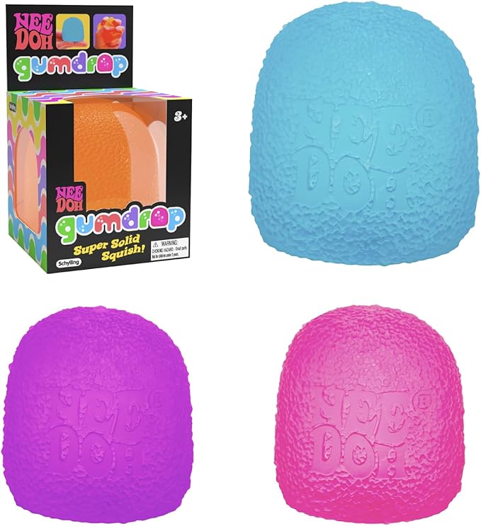 Schylling NeeDoh Nice Cube - Sensory Squeeze Toy with Super Solid Squish - 2.25" Cube - Color May Vary (Pack of 1)