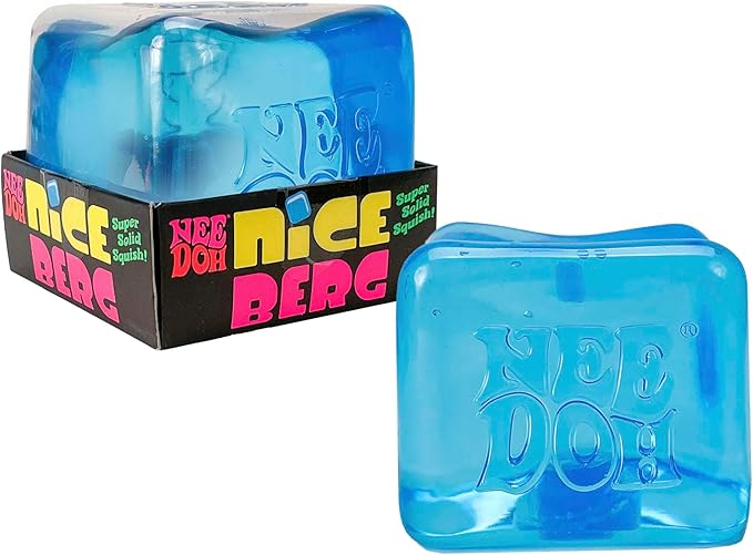 Schylling NeeDoh Nice Berg - Giant NeeDoh Nice Cube - Sensory Squeeze Toy with a Super Solid Squish (Pack of 1)