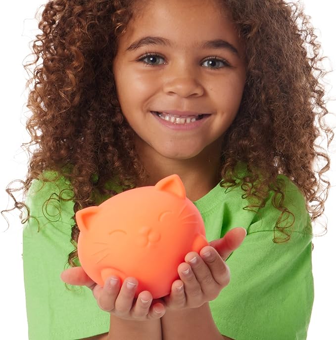 Schylling NeeDoh Super Cool Cat - Sensory Fidget Toy - Assorted Colors - Ages 3 to Adult (Pack of 1)