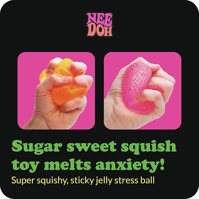 Schylling NeeDoh Nice Cube - Sensory Squeeze Toy with Super Solid Squish - 2.25" Cube - Color May Vary (Pack of 1)