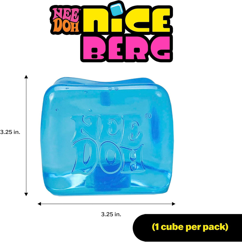 Schylling NeeDoh Nice Berg - Giant NeeDoh Nice Cube - Sensory Squeeze Toy with a Super Solid Squish (Pack of 1)