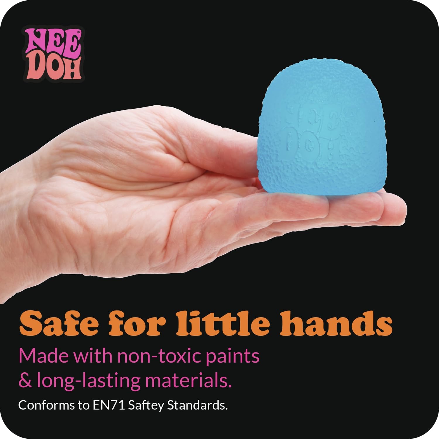 Schylling NeeDoh Nice Cube - Sensory Squeeze Toy with Super Solid Squish - 2.25" Cube - Color May Vary (Pack of 1)