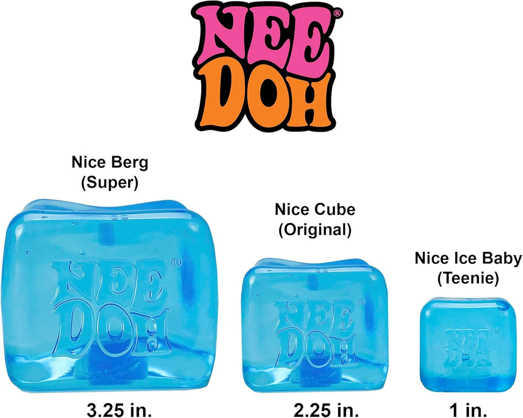 Schylling NeeDoh Nice Berg - Giant NeeDoh Nice Cube - Sensory Squeeze Toy with a Super Solid Squish (Pack of 1)