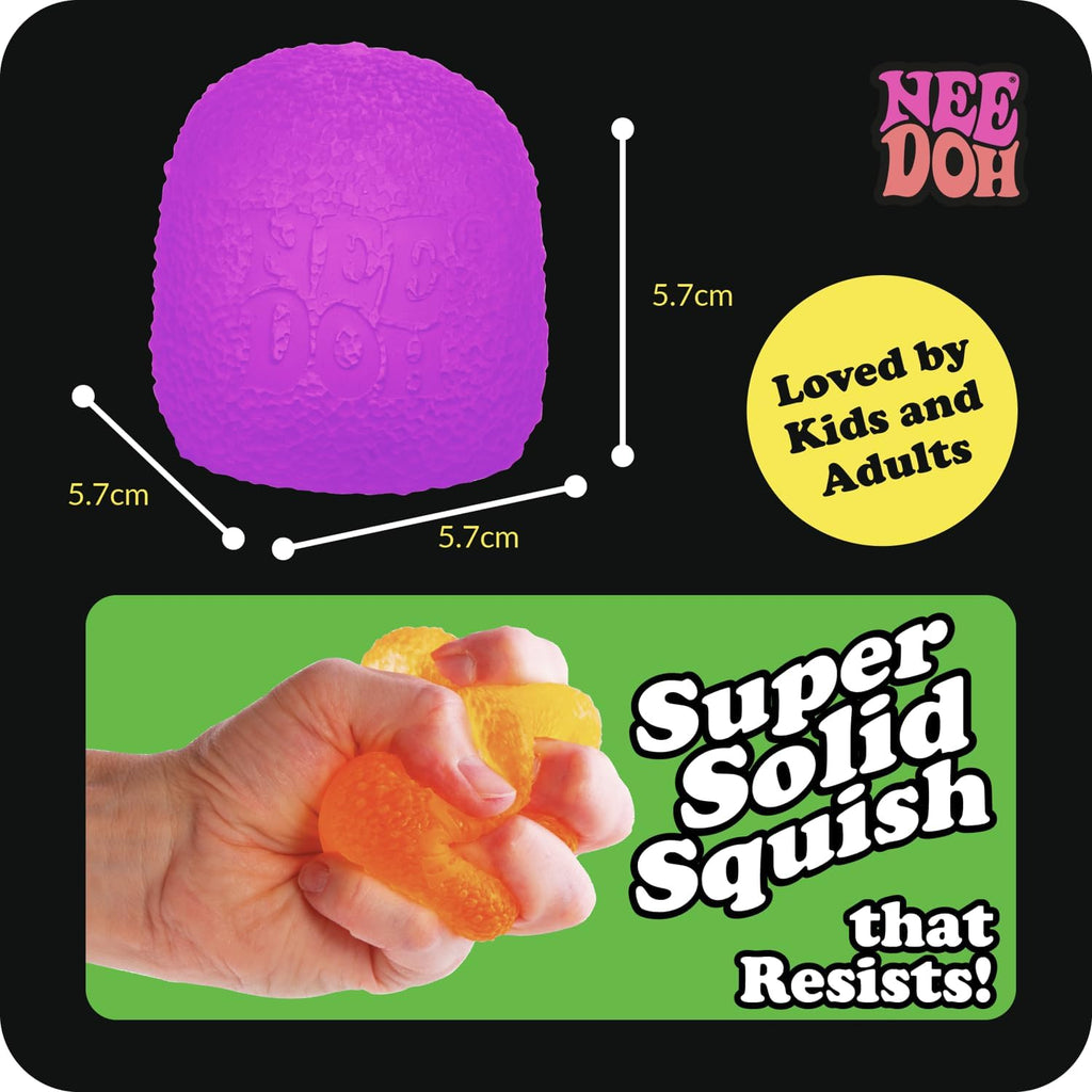 Schylling NeeDoh Nice Cube - Sensory Squeeze Toy with Super Solid Squish - 2.25" Cube - Color May Vary (Pack of 1)